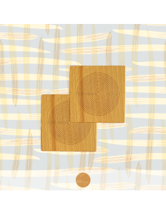 Set 2 wooden Saucer "Dizzy"