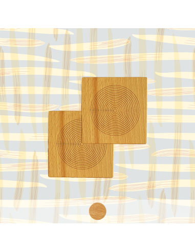 Set 2 sous-tasses "Dizzy" hêtre