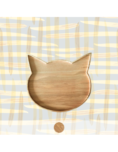 Tray "Meow" Ash wood