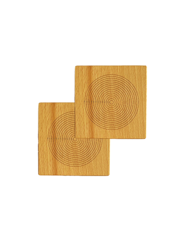 Set 2 sous-tasses "Dizzy" hêtre