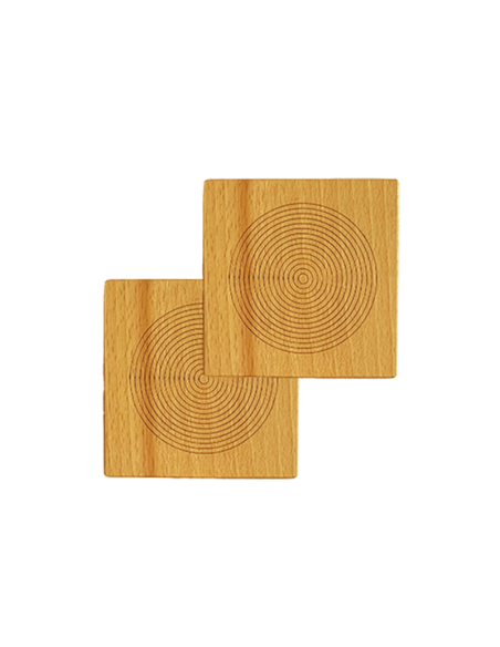 Set 2 wooden Saucer "Dizzy"