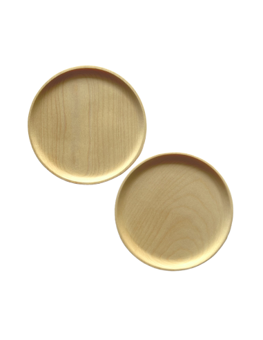 Set of 2 wooden Saucer "Sunny"