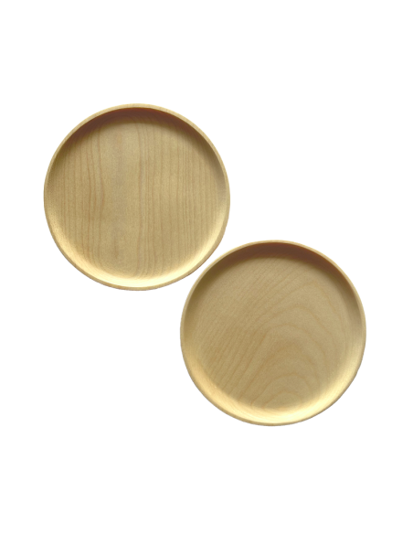 Set of 2 wooden Saucer "Sunny"