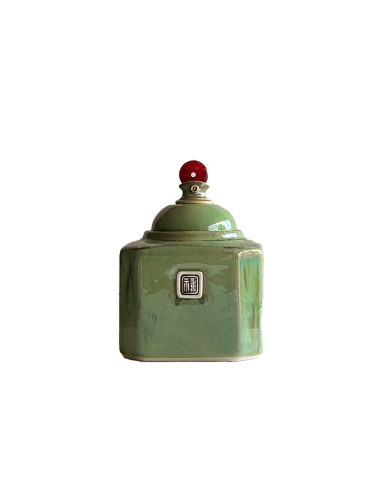 Jade green Hexagonal Tea Caddy