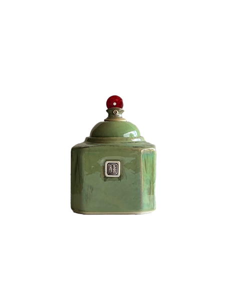 Jade green Hexagonal Tea Caddy