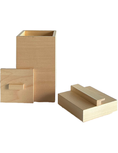 Canister "TEA TANK" Maple & Walnut