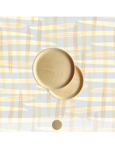 Set of 2 wooden Saucer "Sunny"