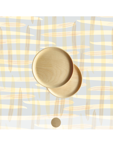 Set of 2 wooden Saucer "Sunny"
