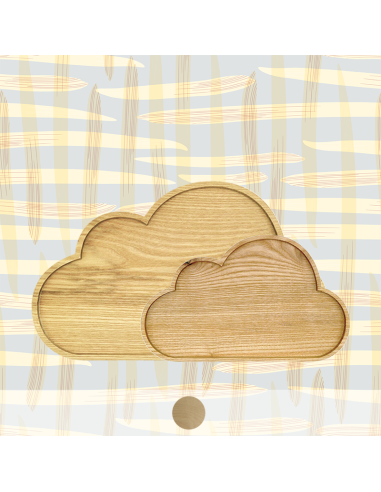 2 plateaux "Nuages" érable