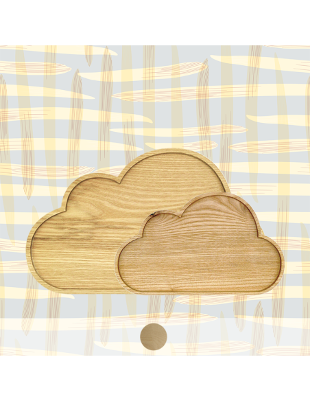 2 plateaux "Nuages" érable