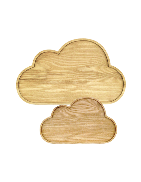 2 plateaux "Nuages" érable