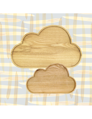 2 plateaux "Nuages" érable