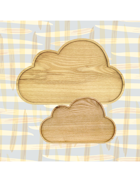 2 plateaux "Nuages" érable