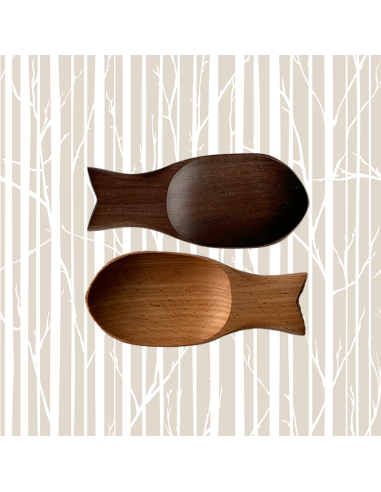 Set of 2 Tea Scoops "VAEDA", Walnut &...