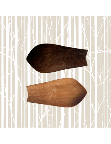 Set of 2 Tea Scoops "VIOLETA", Walnut...