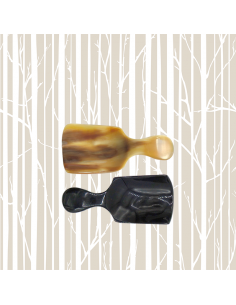 Set of 2 Tea Scoops "Short shovel" Horn, 2 colors