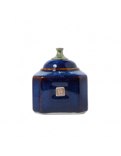 Ocean blue Hexagonal Tea Caddy 2