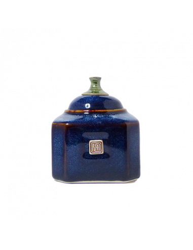 Ocean blue Hexagonal Tea Caddy